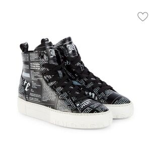 JOHN GALLIANO Lace-Up High-Top Sneakers—Made in Italy—FANTASTIC!! Size 39